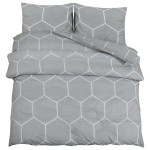 vidaXL Set cu husă de pilotă, gri, 220x240 cm, bumbac