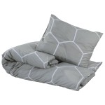 vidaXL Set cu husă de pilotă, gri, 220x240 cm, bumbac