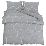 vidaXL Set cu husă de pilotă, gri, 225x220 cm, bumbac
