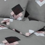 vidaXL Set cu husă de pilotă, gri, 260x240 cm, bumbac