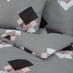 vidaXL Set cu husă de pilotă, gri, 260x220 cm, bumbac