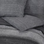 vidaXL Set cu husă de pilotă, gri închis, 220x240 cm, bumbac