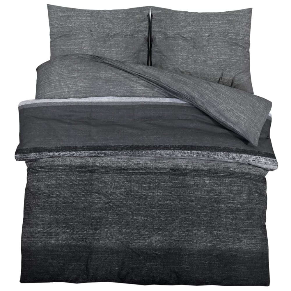 vidaXL Set cu husă de pilotă, gri închis, 260x240 cm, bumbac