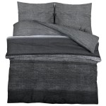 vidaXL Set cu husă de pilotă, gri închis, 225x220 cm, bumbac