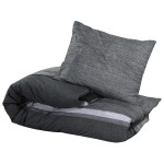 vidaXL Set cu husă de pilotă, gri închis, 225x220 cm, bumbac