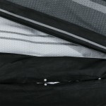 vidaXL Set cu husă de pilotă, negru și alb, 240x220 cm, bumbac vidaXL Set cu husă de pilotă, negru și alb, 240x220 cm, bumbac
