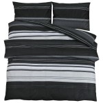vidaXL Set cu husă de pilotă, negru și alb, 260x220 cm, bumbac
