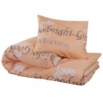vidaXL Set cu husă de pilotă, roz, 220x240 cm, bumbac vidaXL Set cu husă de pilotă, roz, 220x240 cm, bumbac