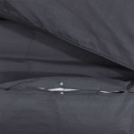 vidaXL Set cu husă de pilotă, negru, 240x220 cm, bumbac vidaXL Set cu husă de pilotă, negru, 240x220 cm, bumbac