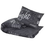 vidaXL Set cu husă de pilotă, negru, 200x200 cm, bumbac
