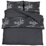 vidaXL Set cu husă de pilotă, negru, 225x220 cm, bumbac