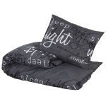 vidaXL Set cu husă de pilotă, negru, 225x220 cm, bumbac
