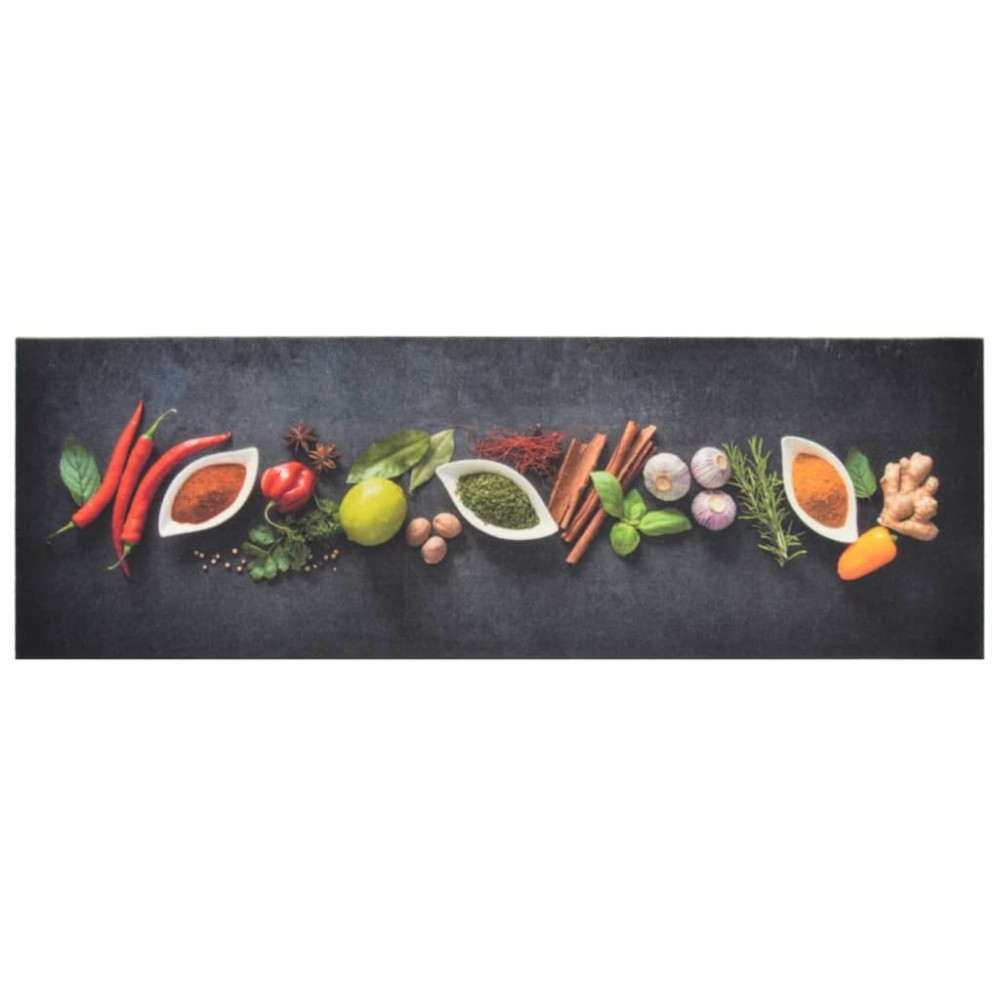 vidaXL Covor de bucătărie lavabil Spices, 60x180cm, catifea