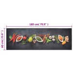 vidaXL Covor de bucătărie lavabil Spices, 60x180cm, catifea vidaXL Covor de bucătărie lavabil Spices, 60x180cm, catifea