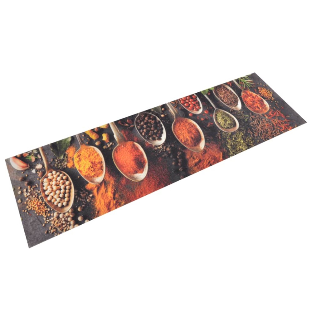 vidaXL Covor de bucătărie lavabil Spoon & Spices, 45x150 cm, catifea