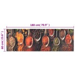 vidaXL Covor de bucătărie lavabil Spoon & Spices, 60x180cm, catifea vidaXL Covor de bucătărie lavabil Spoon & Spices, 60x180cm, catifea