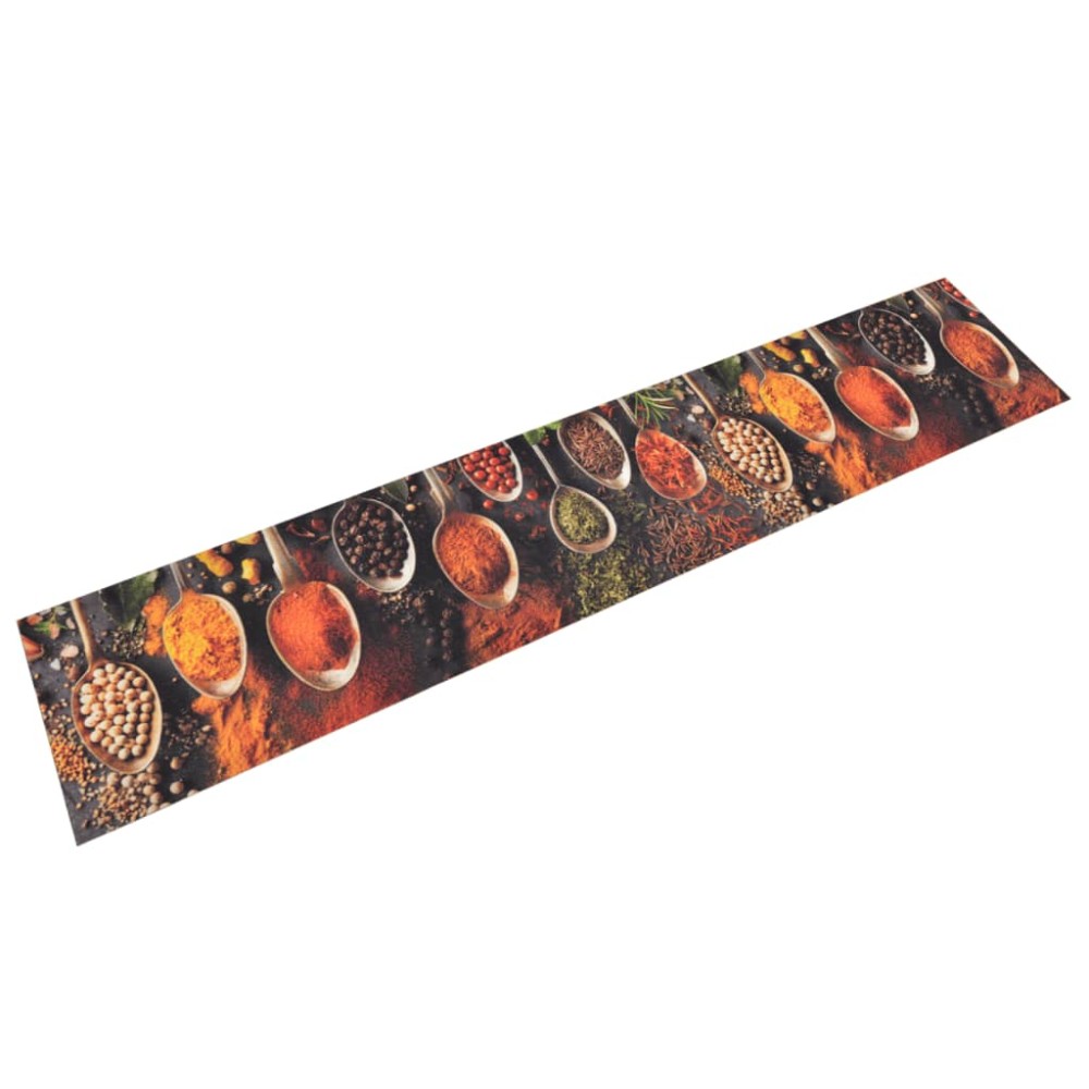 vidaXL Covor de bucătărie lavabil Spoon & Spices, 60x300 cm, catifea