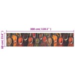 vidaXL Covor de bucătărie lavabil Spoon & Spices, 60x300 cm, catifea vidaXL Covor de bucătărie lavabil Spoon & Spices, 60x300 cm, catifea