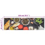 vidaXL Covor de bucătărie lavabil Wine & Dinner, 45x150 cm, catifea