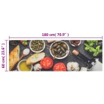 vidaXL Covor de bucătărie lavabil Wine & Dinner, 60x180cm, catifea