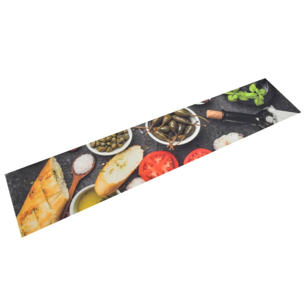vidaXL Covor de bucătărie lavabil Wine & Dinner, 60x300 cm, catifea