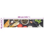 vidaXL Covor de bucătărie lavabil Wine & Dinner, 60x300 cm, catifea