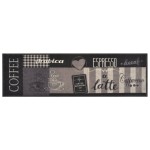 vidaXL Covor de bucătărie lavabil Coffee, negru, 45x150 cm, catifea vidaXL Covor de bucătărie lavabil Coffee, negru, 45x150 cm, catifea
