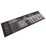 vidaXL Covor de bucătărie lavabil Coffee, negru, 45x150 cm, catifea vidaXL Covor de bucătărie lavabil Coffee, negru, 45x150 cm, catifea