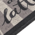 vidaXL Covor de bucătărie lavabil Coffee, negru, 60x180 cm, catifea