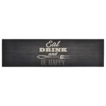 vidaXL Covor de bucătărie lavabil Kitchen, negru, 45x150 cm, catifea vidaXL Covor de bucătărie lavabil Kitchen, negru, 45x150 cm, catifea