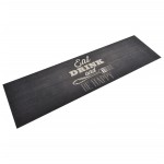 vidaXL Covor de bucătărie lavabil Kitchen, negru, 45x150 cm, catifea vidaXL Covor de bucătărie lavabil Kitchen, negru, 45x150 cm, catifea