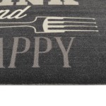vidaXL Covor de bucătărie lavabil Kitchen, negru, 45x150 cm, catifea vidaXL Covor de bucătărie lavabil Kitchen, negru, 45x150 cm, catifea