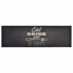 vidaXL Covor de bucătărie lavabil Kitchen, negru, 60x180 cm, catifea vidaXL Covor de bucătărie lavabil Kitchen, negru, 60x180 cm, catifea