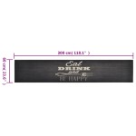 vidaXL Covor de bucătărie lavabil Kitchen, negru, 60x300 cm, catifea vidaXL Covor de bucătărie lavabil Kitchen, negru, 60x300 cm, catifea