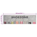 vidaXL Covor de bucătărie lavabil Shoezone, 45x150 cm, catifea vidaXL Covor de bucătărie lavabil Shoezone, 45x150 cm, catifea