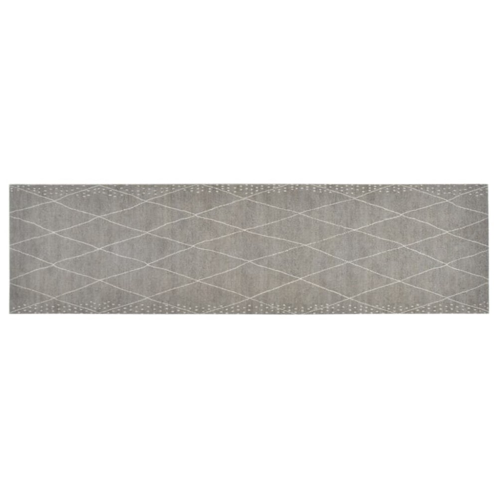 vidaXL Covor de bucătărie lavabil Rhombus, 45x150 cm, catifea