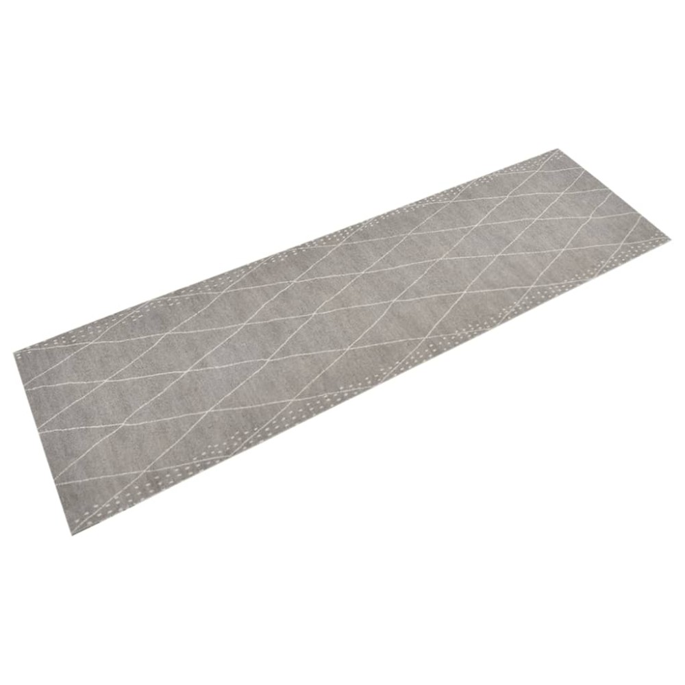 vidaXL Covor de bucătărie lavabil Rhombus, 45x150 cm, catifea