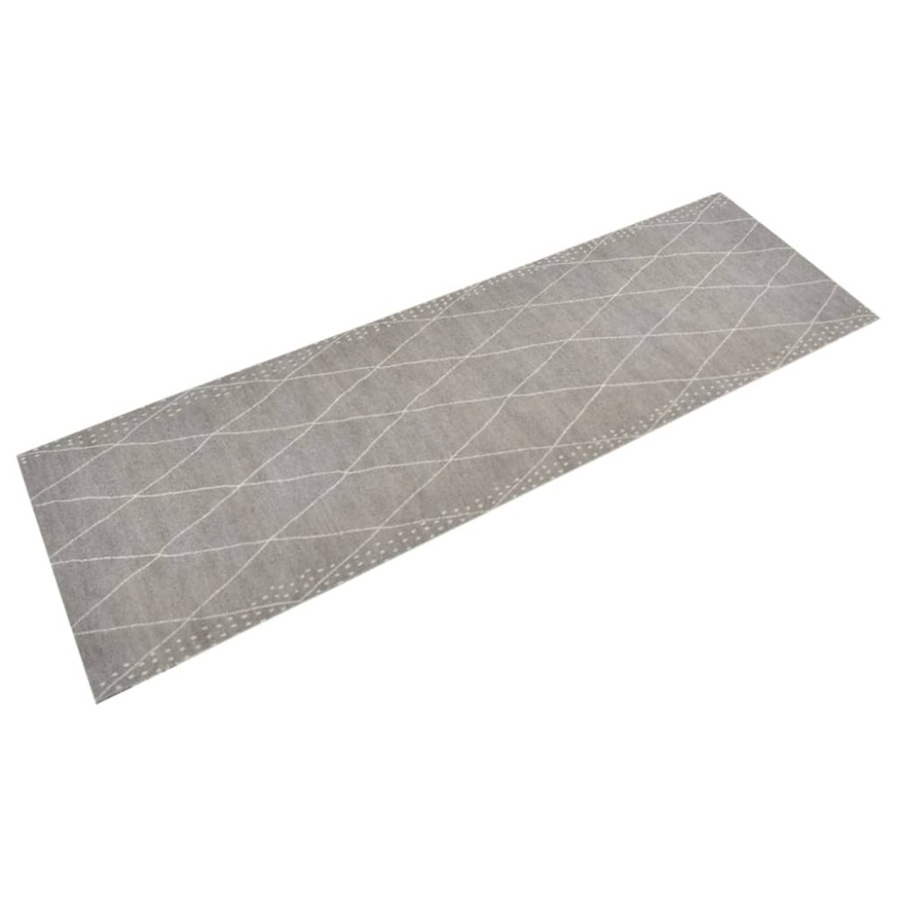 vidaXL Covor de bucătărie lavabil Rhombus, 60x180cm, catifea