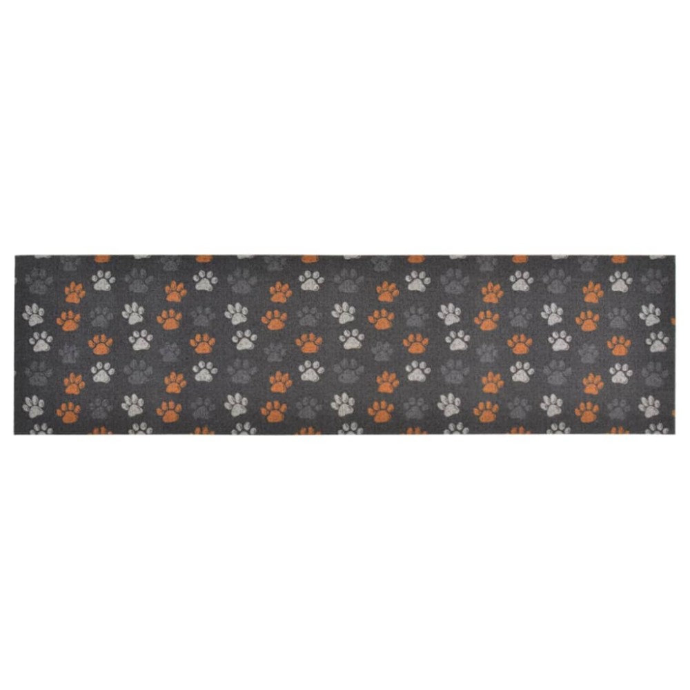 vidaXL Covor de bucătărie lavabil Paws, 45x150 cm, catifea