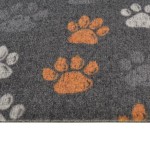 vidaXL Covor de bucătărie lavabil Paws, 60x180cm, catifea vidaXL Covor de bucătărie lavabil Paws, 60x180cm, catifea