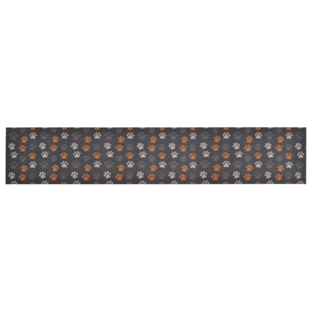 vidaXL Covor de bucătărie lavabil Paws, 60x300 cm, catifea