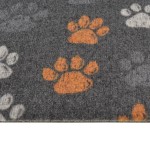 vidaXL Covor de bucătărie lavabil Paws, 60x300 cm, catifea vidaXL Covor de bucătărie lavabil Paws, 60x300 cm, catifea