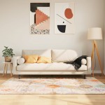 vidaXL Covor lavabil anti-alunecare, multicolor, 120x180 cm