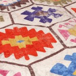 vidaXL Covor lavabil, multicolor, Ø 120 cm, anti-alunecare