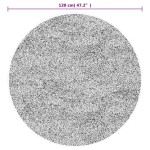 vidaXL Covor lavabil, multicolor, Ø 120 cm, anti-alunecare