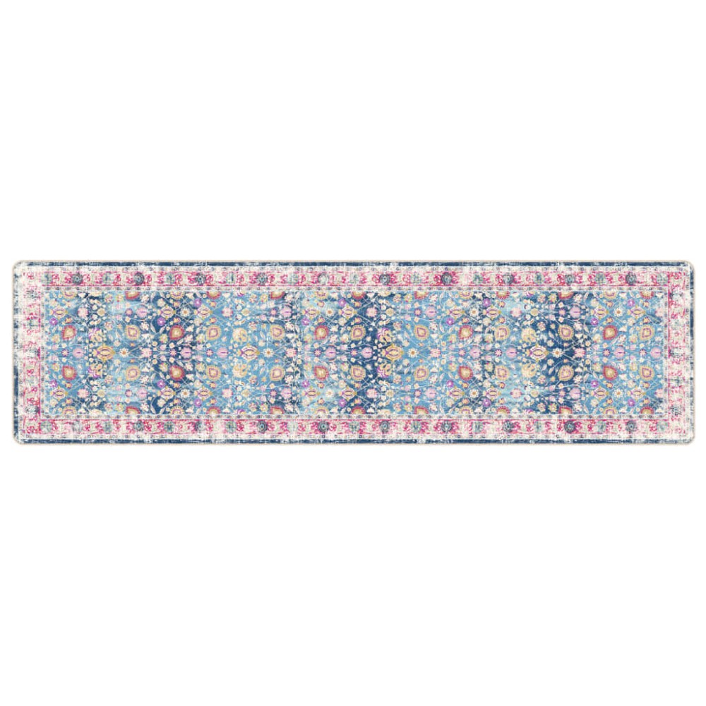 vidaXL Covor lavabil, multicolor, 80x300 cm, anti-alunecare