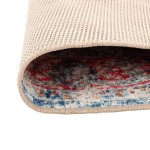 vidaXL Covor lavabil, multicolor, Ø 120 cm, anti-alunecare