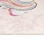 vidaXL Covor copii, roz unicorn, 160x230 cm, lavabil, anti-alunecare vidaXL Covor copii, roz unicorn, 160x230 cm, lavabil, anti-alunecare