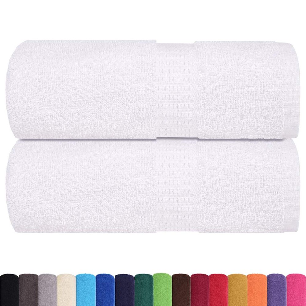 vidaXL Lavete 2 buc Alb 15x21 cm 360 g/m² 100% bumbac