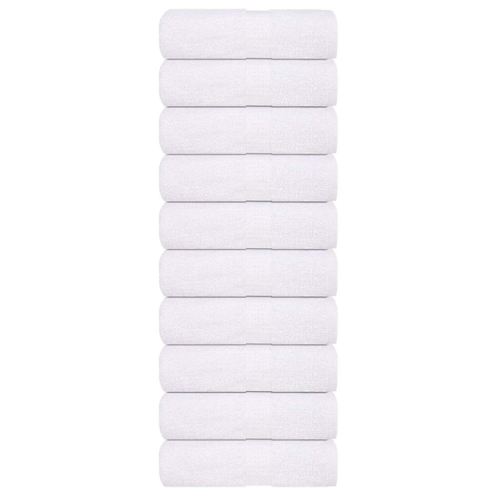 vidaXL lavețe 10 buc alb 15x21 cm 360 g/m² 100% bumbac